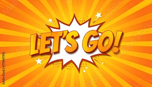 A vibrant comic-style burst background featuring the words 