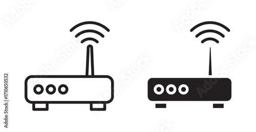 Wi fi router icon set vector illustration.