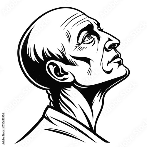 poet head silhouette