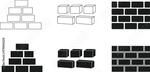 Brick wall construction pattern vector illustration design