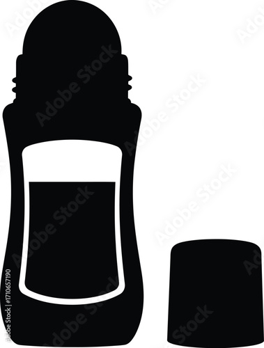 Roll on deodorant antiperspirant vector graphic illustration