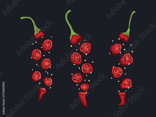 icon chili vegatable mexico spicy hot ingredient seasoning condiment flavor menu organic kitchen art