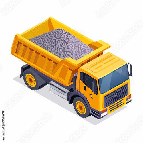  dump truck isolated on white