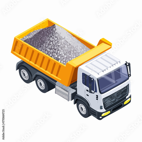  dump truck isolated on white
