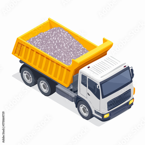  dump truck isolated on white