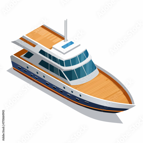 vector illustration of a cruise ship