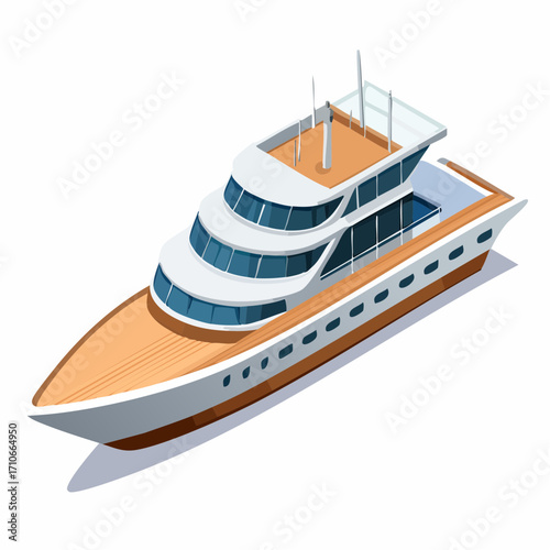 vector illustration of a cruise ship