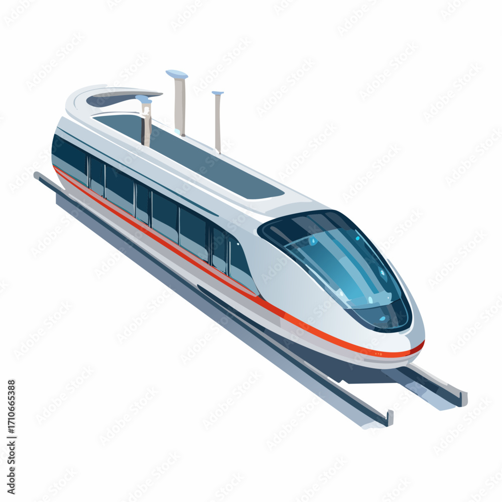 Fototapeta premium bullet train on white background