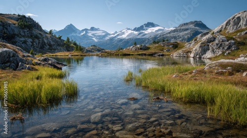 Mountain lake scenery
