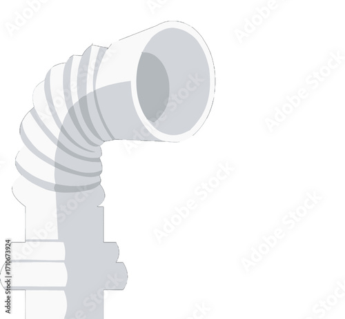vector illustration of an old fashioned metal pipe