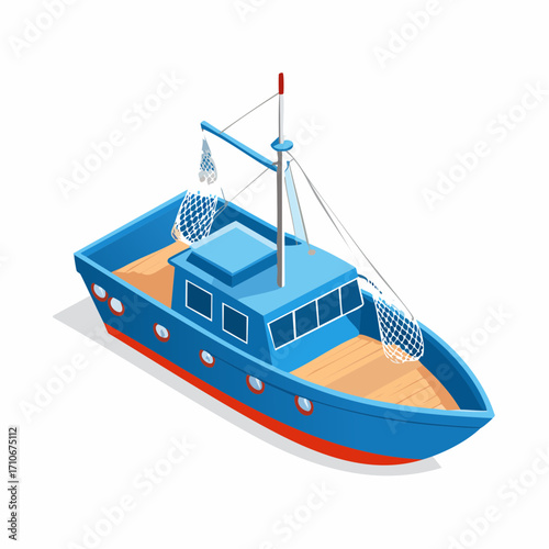 vector illustration of a ship
