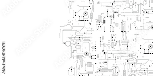 Circuit Board texture Background, seamless pattern. Abstract Technology Background , circuit board pattern. technology modern design concept. abstract texture background