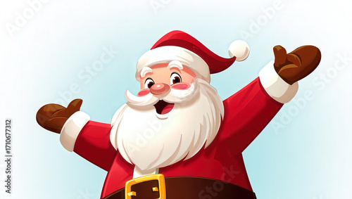 Delightful cartoon character bringing festive spirit and merry wishes for a joyous Christmas season