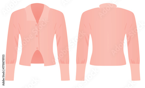 Long sleeve sweater. vector illustration	