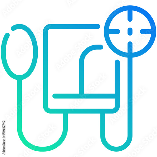 sphygmomanometer gradient line icon