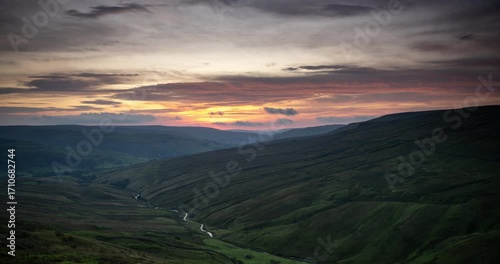 Timelapse of sunrise over Swaledale