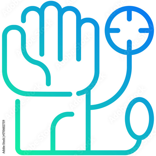 sphygmomanometer gradient line icon