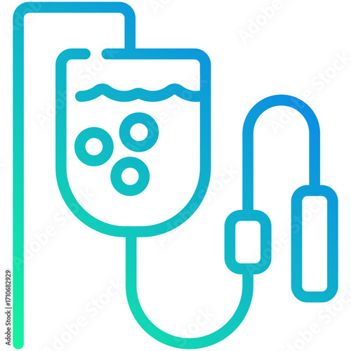 infusion gradient line icon