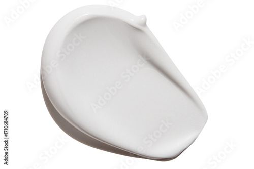 composition of smears  of cosmetic white cream on an empty background