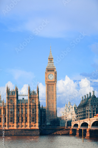 Photography Big Ben and The Palace of Westminstr in London, UK.