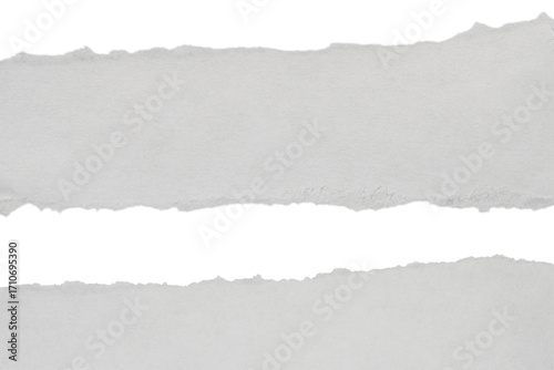 Vertical ripped paper element with soft texture