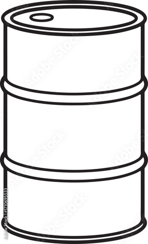 drum oil silhouette on white background