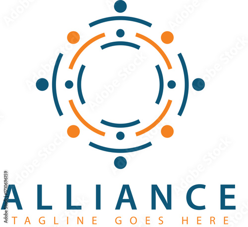 Circular alliance logo of teamwork
