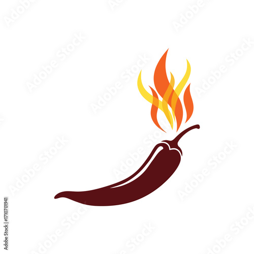 Burning spicy red hot chili peppers are a fiery illustration of a healthy vegetable ingredient