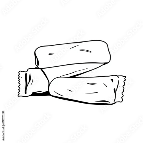 Homemade protein bars wrapped in parchment paper