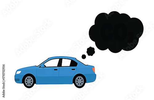Environmentally Harmful Emissions Car's Exhaust and Air Pollution Concerns, Climate Change and Health Risks