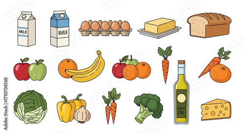 Fresh Food Assortment A Colorful and Nutritious Selection