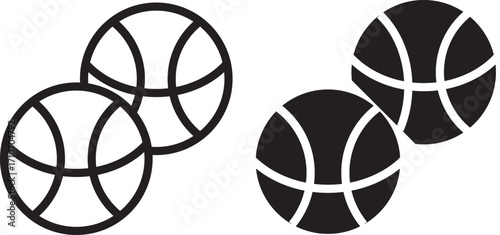 Petanque icons in solid black and white collection. icons in solid black and white collection
