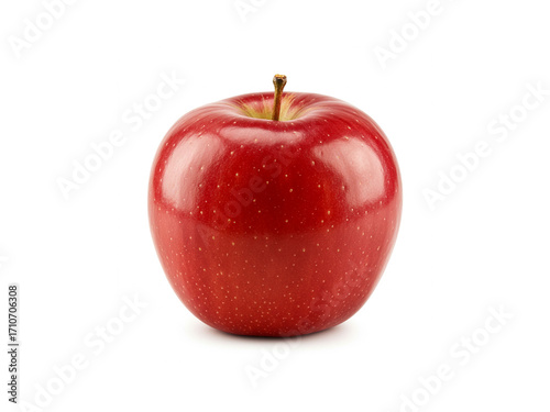 Red delicious apple isolated on white background.