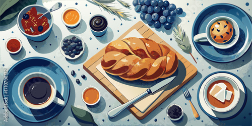A fresh chocolate pastry dish is being prepared on a sewing machine