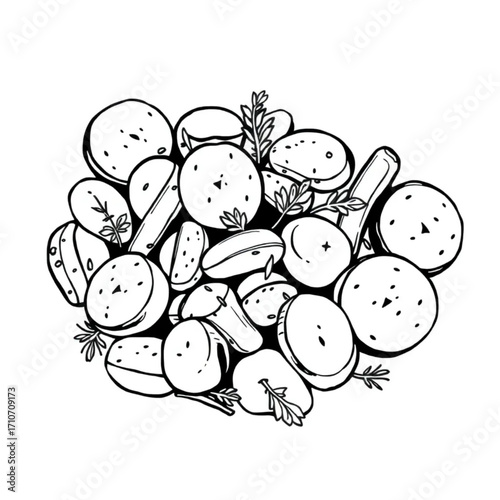 Roasted vegetable medley with herbs