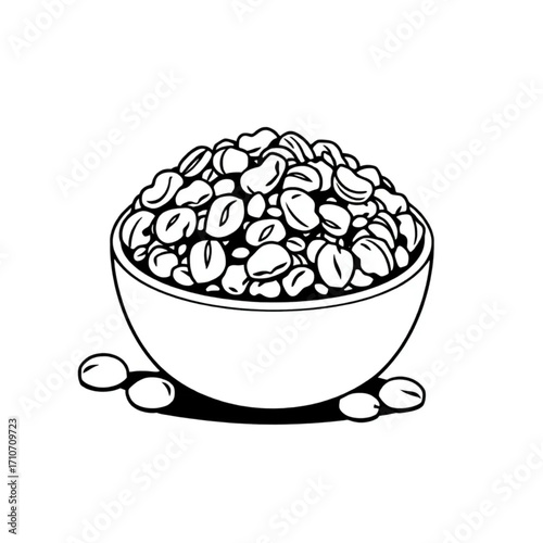 Homemade granola with nuts and seeds