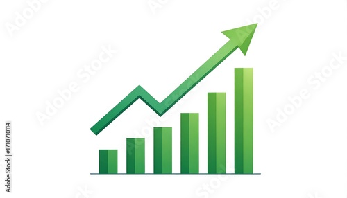 Free Download Green chart showing upward trend - GFXLoad