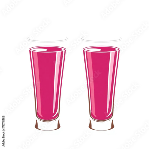 Fresh beet and ginger juice in shot glasses