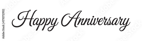 Happy Anniversary Text with Small Hearts Border love