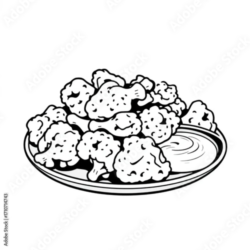 Baked cauliflower wings with tahini sauce