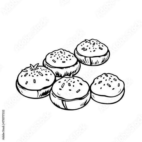 Baked stuffed mushrooms with herb filling