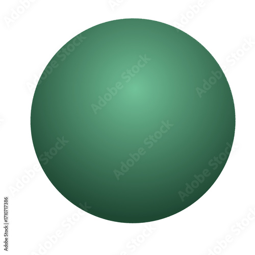 green glossy sphere