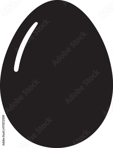 egg silhouette on white background
