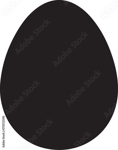 egg silhouette on white background