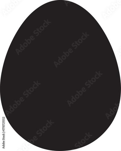 egg silhouette on white background
