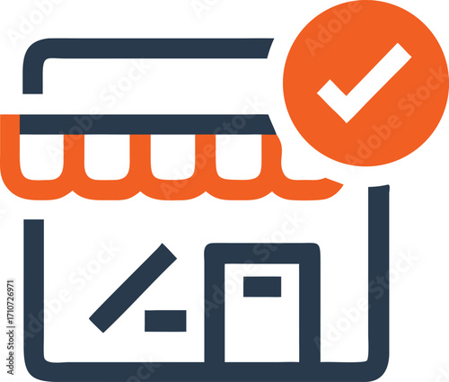 Validated storefront outline shows an accepted shop with check mark displayed