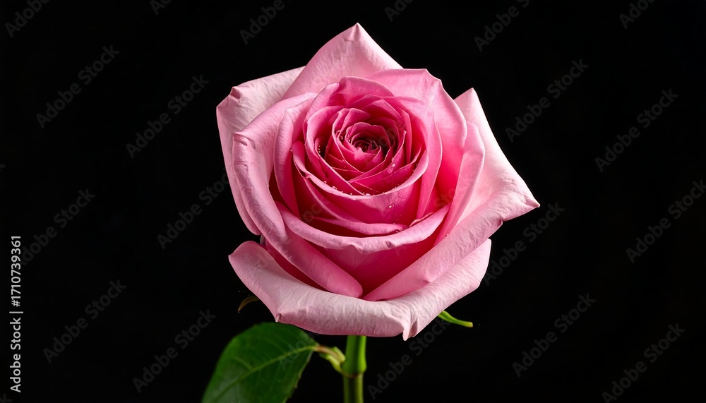 Naklejka premium Close-up of a vibrant pink rose