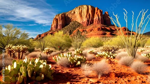 Magnificent Sedona Arizona desert landscape featuring red rock formations and vegetation