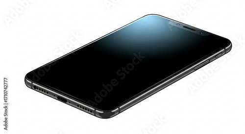 Modern smartphone mockup vector for app design and mobile technology presentation with blank screen display