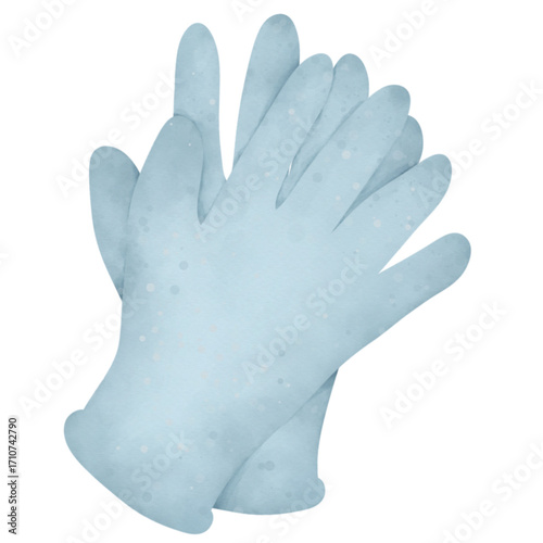 rubber gloves isolated on white